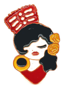 Figura arista flamenca morena y roja