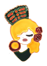 Cargar imagen en el visor de la galería, Figura arista flamenca rubia y verde
